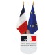Kit de pavoisement des Ecoles écusson drapeau France et Europe