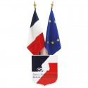 Kit de pavoisement des écoles : écusson N°2, drapeau France et Europe