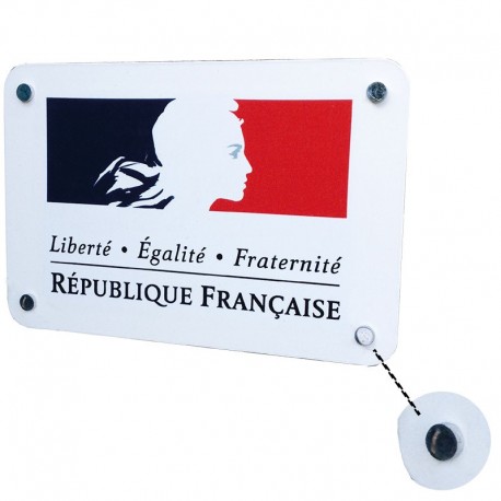 Devise de la République Française plaque en aluminium