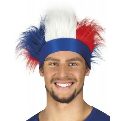 Bandeau France avec cheveux tricolores