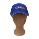 Casquette bleue avec écriture France bleu, blanc, rouge