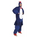 Costume de coq bleu, blanc, rouge (1,95m)