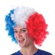 Maxi perruque Afro, bleu, blanc, rouge