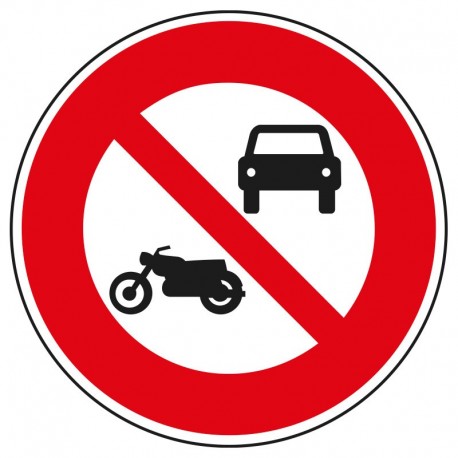 Interdit aux véhicules à moteur sauf cyclomoteurs
