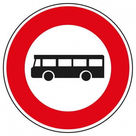 Interdit aux véhicules de transport en commun