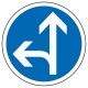 Obligation de direction (tout droit ou à gauche)