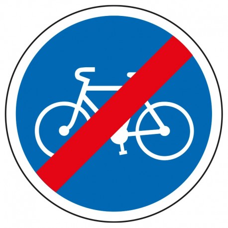 Fin d'une piste cyclable