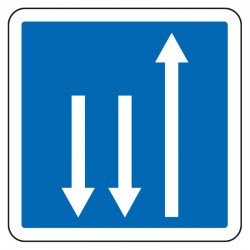 Créneau de dépassement dans le sens inverse de circulation