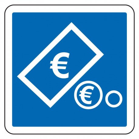 Indication d'un paiement par monnaie sur une route à péage