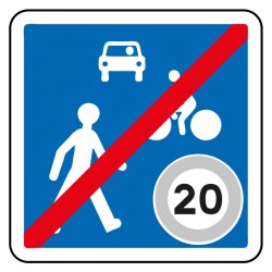 Sortie d'une zone de rencontre limitée à 20 km/h