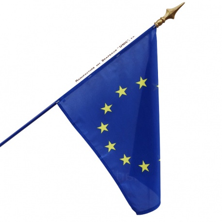 Drapeau Europe sur hampe - l. 150 x h. 100 cm 