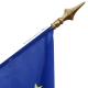 Drapeau Europe / européen dans drapeau du monde