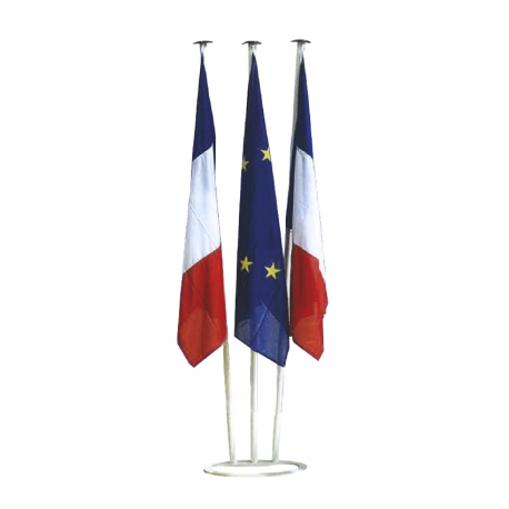 Kit de pavoisement des écoles : fixation en V drapeau France et Europe