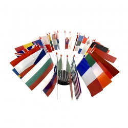 Drapeau de table plastique - Kit Europe