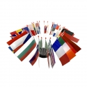 Drapeau de table plastique - Kit Europe