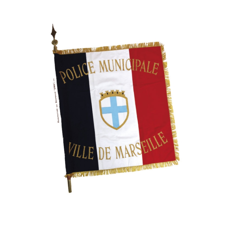 Drapeau militaire brodé