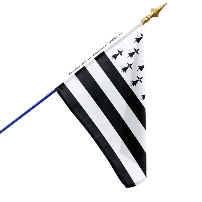 Drapeau Bretagne avec hampe - Province