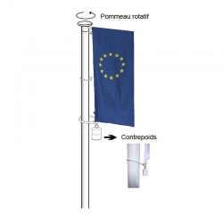 Mât cylindrique avec système rotatif