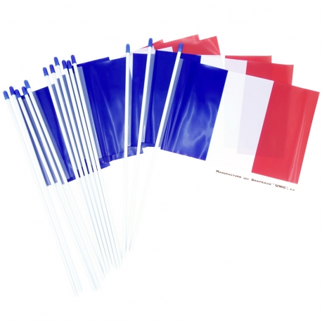 Drapeau France plastique à agiter Drapeaux Unic