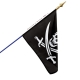 Drapeau pirate noir et blanc Drapeaux Unic