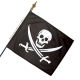 Drapeau pirate noir et blanc Drapeaux Unic