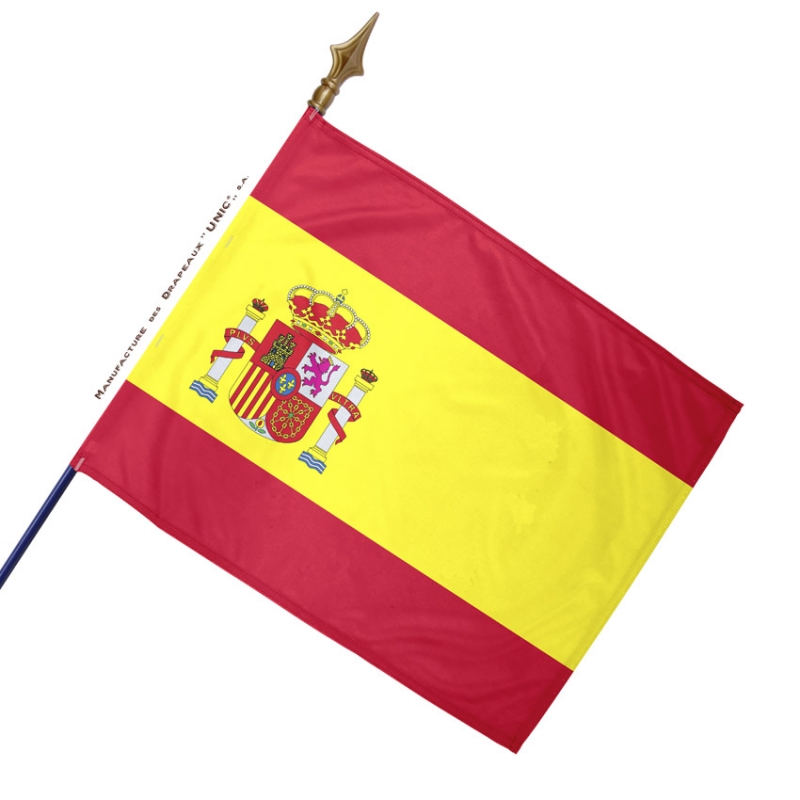 Drapeau Espagne 200 x 300 cm avec écusson