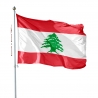 Pavillon Liban dans drapeau du monde Unic
