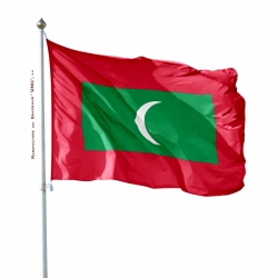 Pavillon Maldives dans drapeaux du monde Unic