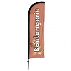 Drapeau Boulangerie - Beach flag voile + mât