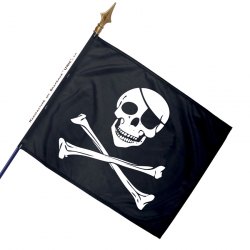 Drapeau pirate noir et blanc Drapeaux Unic