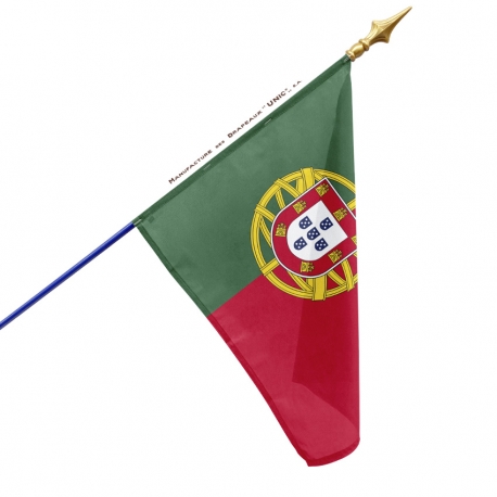 Drapeau Portugal sur Hampe à agiter - 5 tailles disponibles