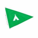 Drapeau camping flamme verte