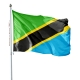 Pavillon Tanzanie dans drapeaux des pays d'Afrique Unic