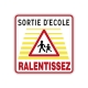 Panneau Danger Sortie d Ecole Ralentissez