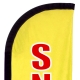 Drapeau Snack jaune - Beach flag voile + mât