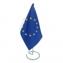 Drapeau de table Europe en tissu mât métal