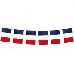 Guirlande tricolore France en tissu