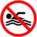 Panneau baignade interdite