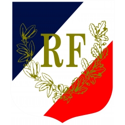 Ecusson porte drapeaux n°2 Palmes + RF