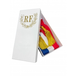 Coffret personnalisable pour echarpe maire et adjoint blanc